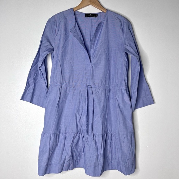 Tuckernuck Pomander Place Chambray Lucy Tie Waist Mini Dress - Picture 2 of 16